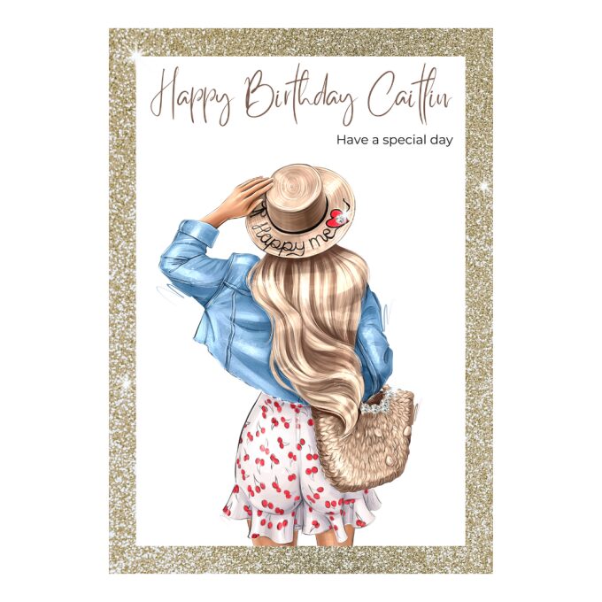 Personalised 'Happy Me' Birthday Card with Crystal Detailing