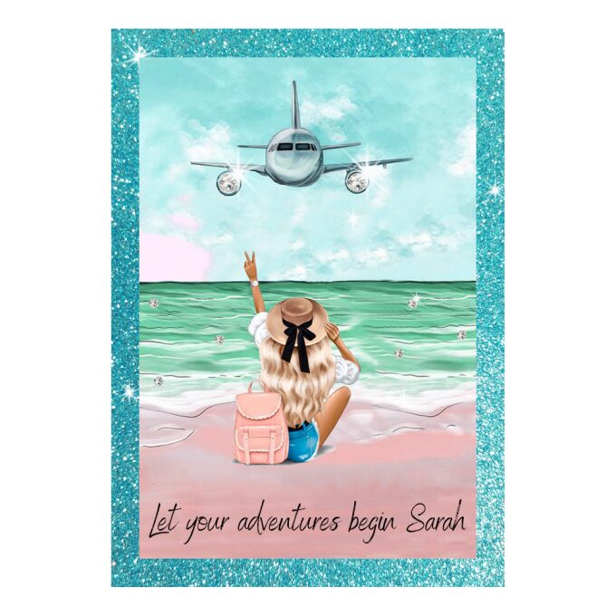 Personalised 'Adventures' Card with Crystal Detailing