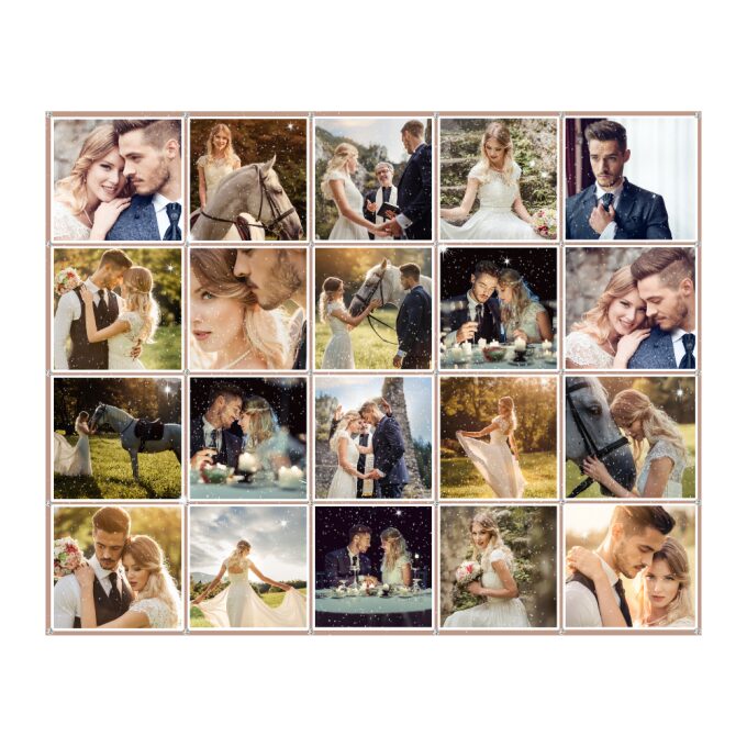 Diamond Dust Glitter 'Simple Collage' Canvas