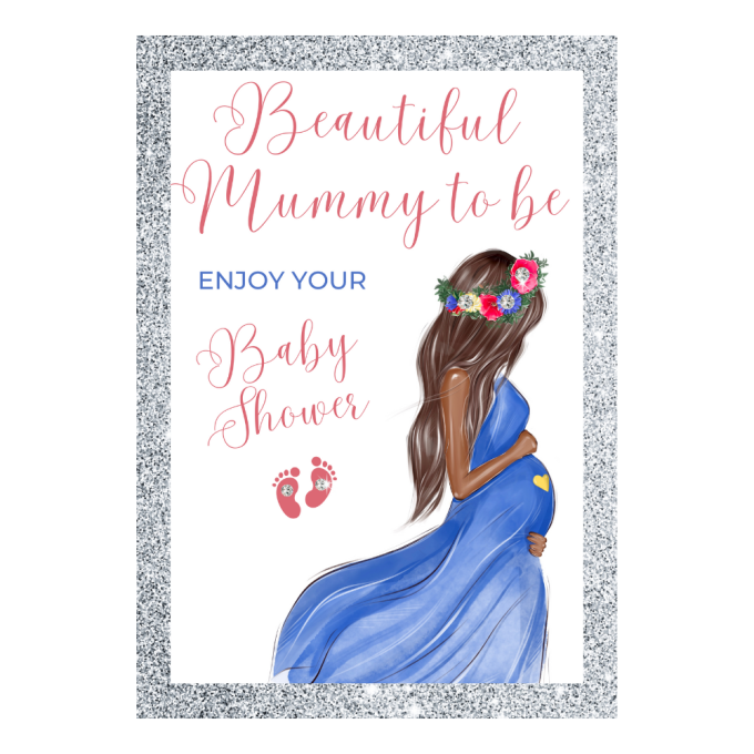 Personalised 'Baby Shower' Greeting Card with Crystal Detailing